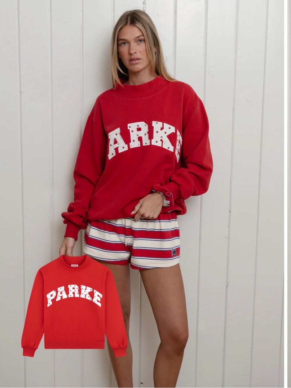 Brand New Parke Sparkler Varsity Mockneck Sold Out Size L/XL